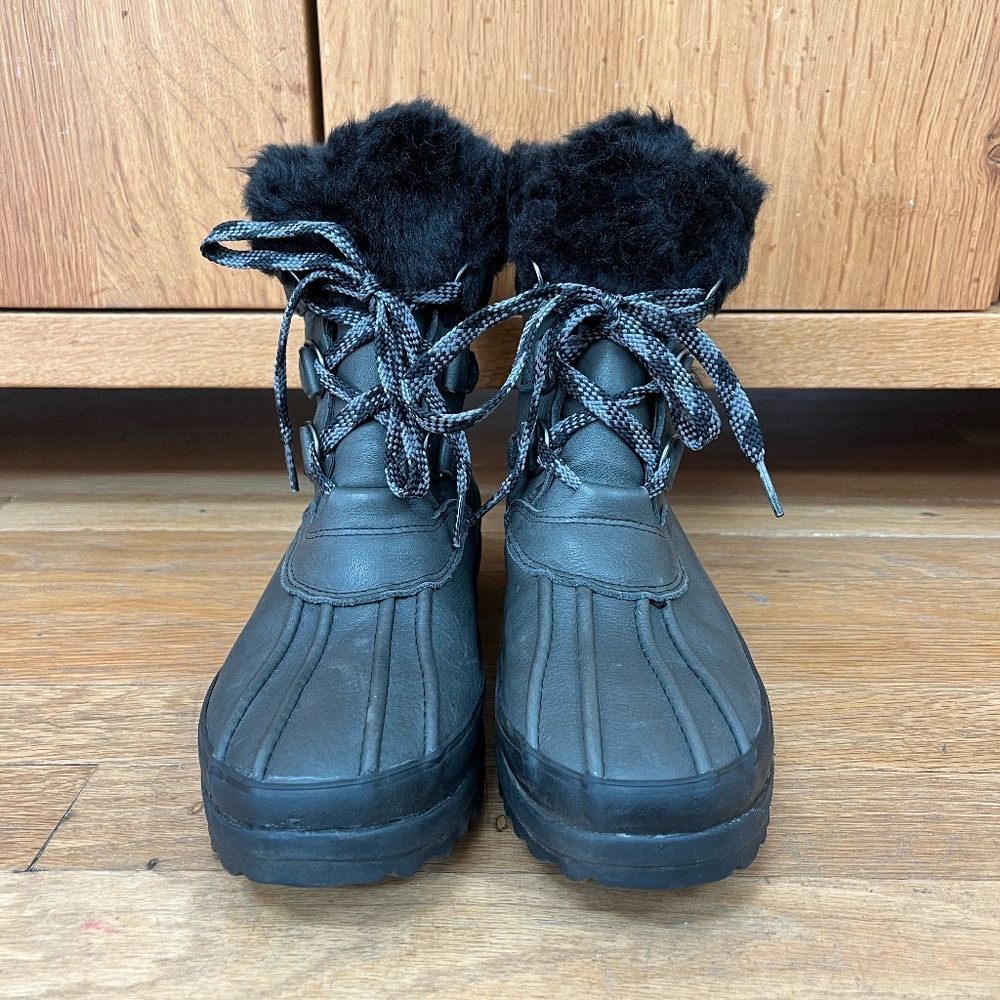 Sperry Maritime Winter Black Boots Size 8